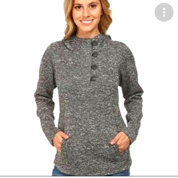 Pullover Hoodie In Grey Fleece Lining 